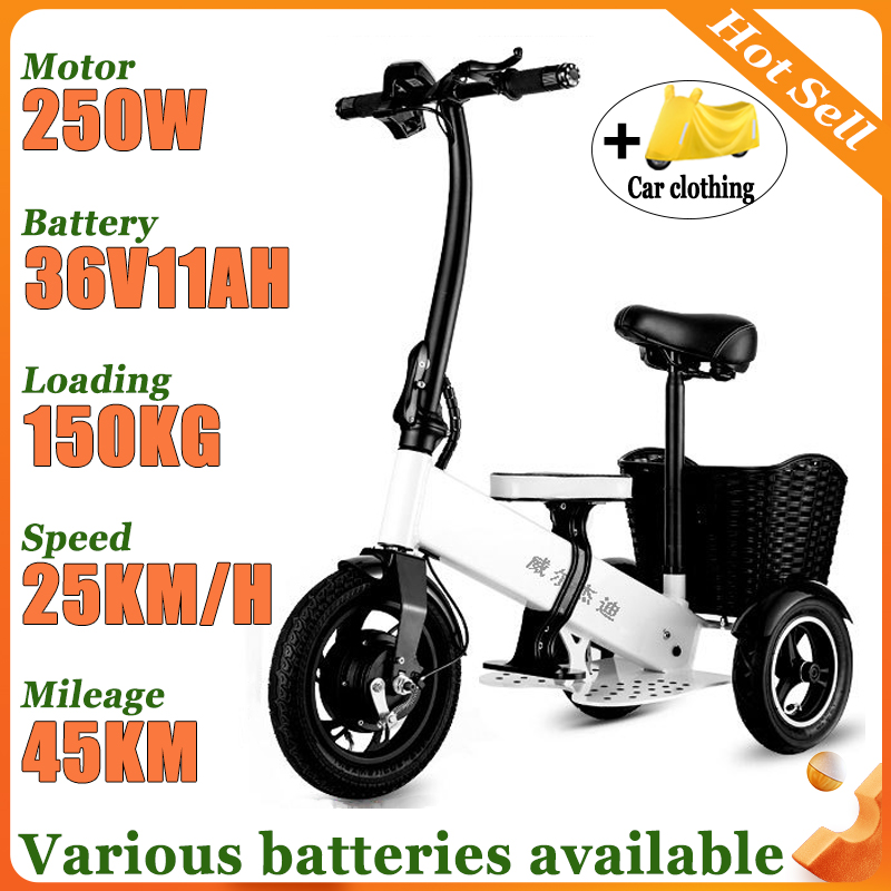 Folding Electric Scooter - Triciclo eléctrico para adultos, portátil, plegable,