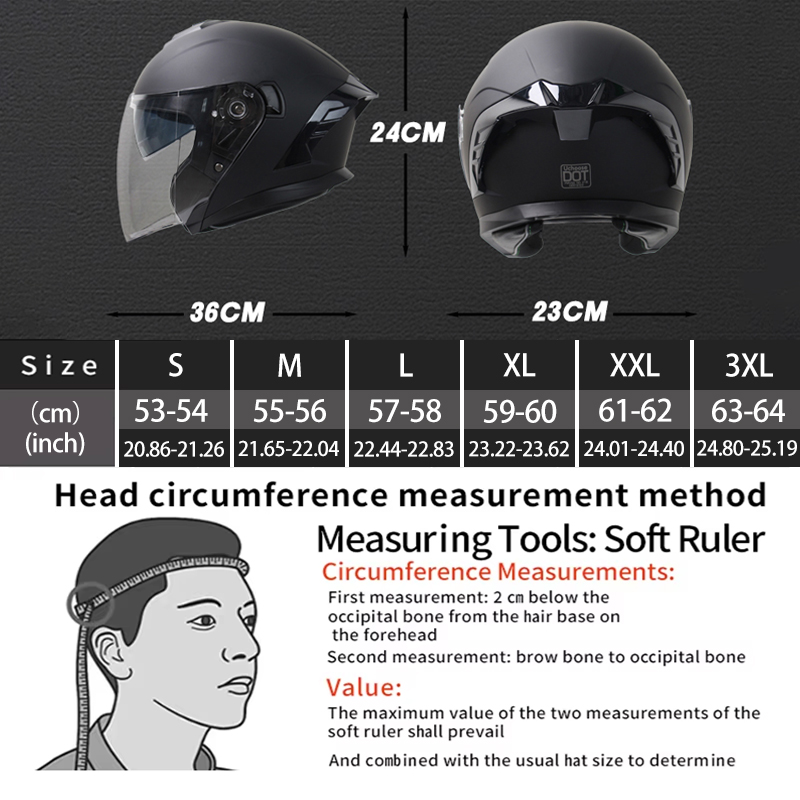 Casco Abierto para Motocicleta - Scooter Helmet Set reseña y precio